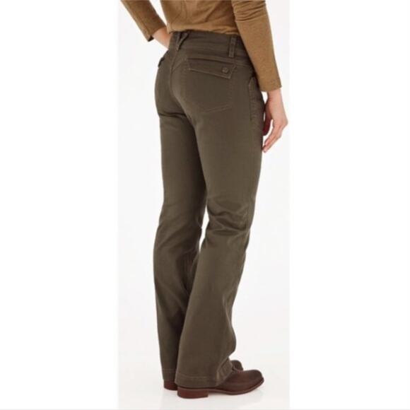 Royal Robbin Woman's Stretch Cotton Canvas Bootcut Pants Brown Size 14 - Picture 1 of 9